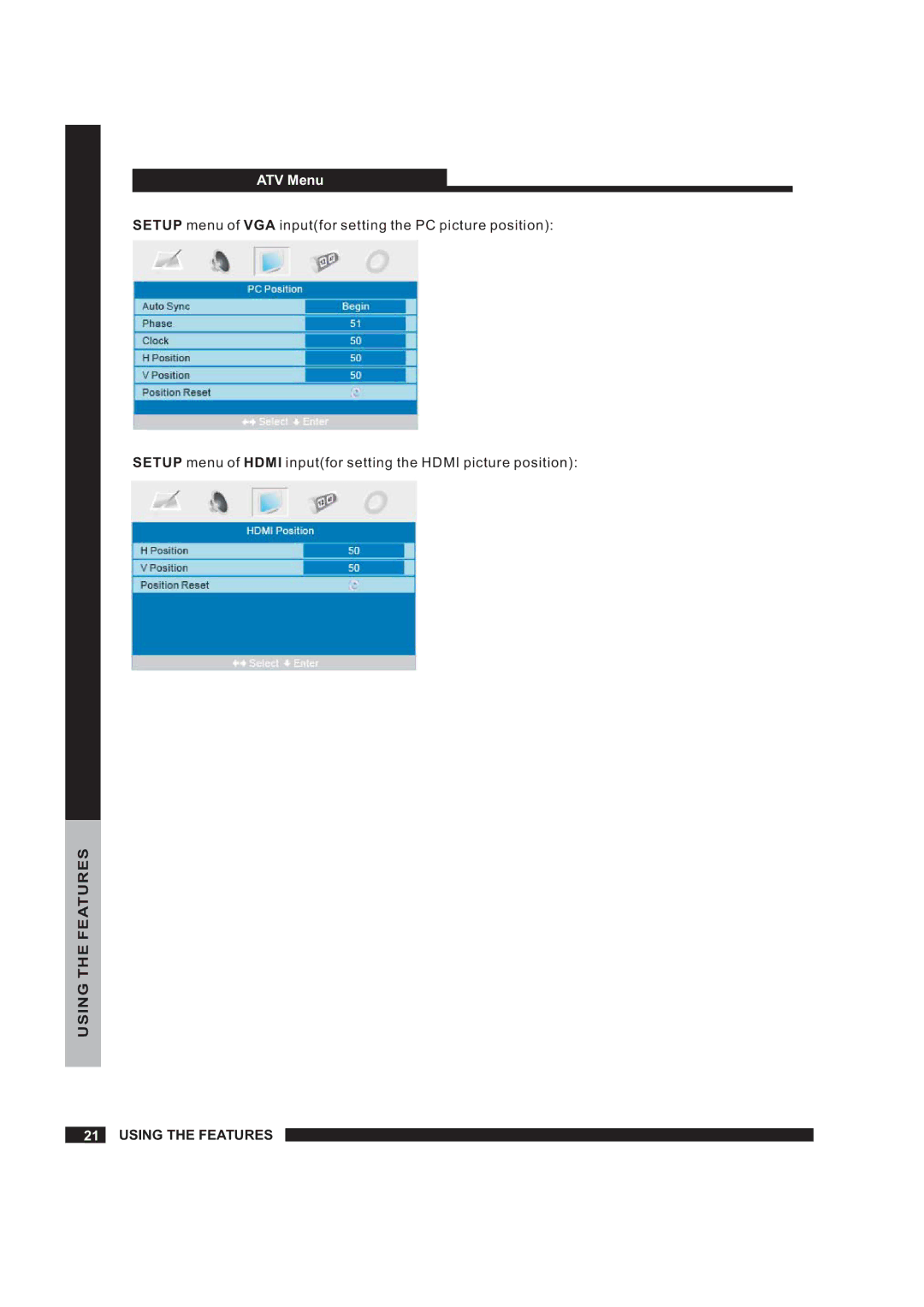 Beko 22WLM550DHID, 19WLM550DHID instruction manual Using the Features 