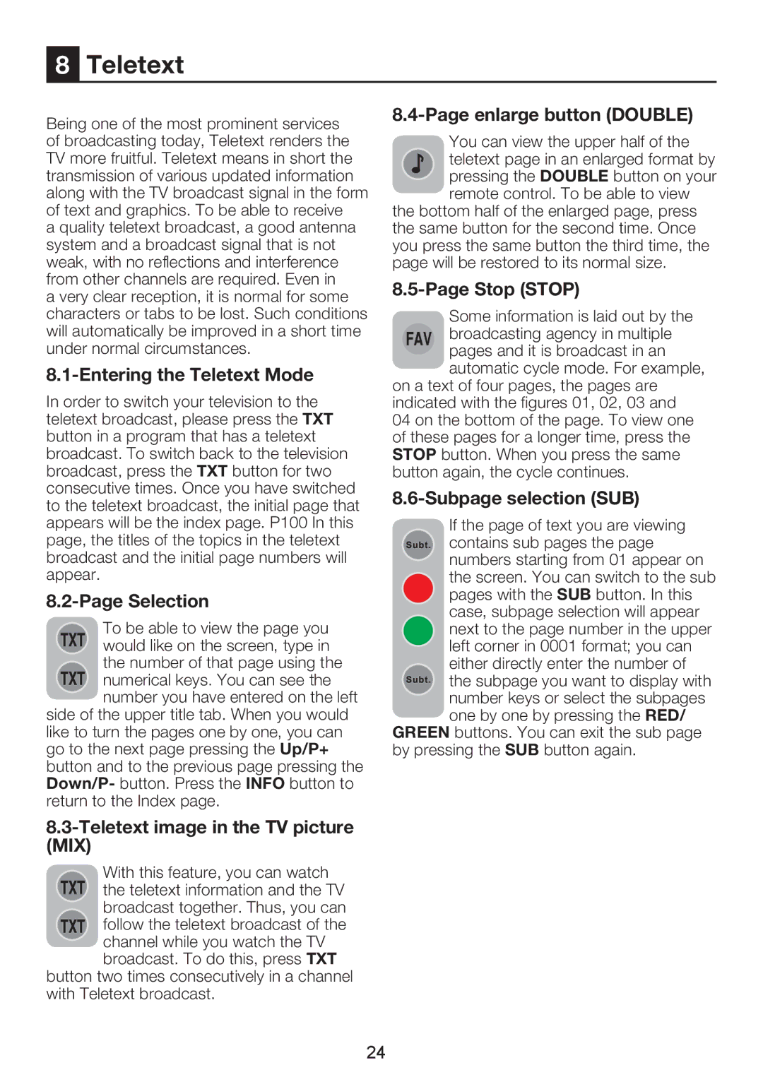 Beko 26WLZ530HID operating instructions Teletext 