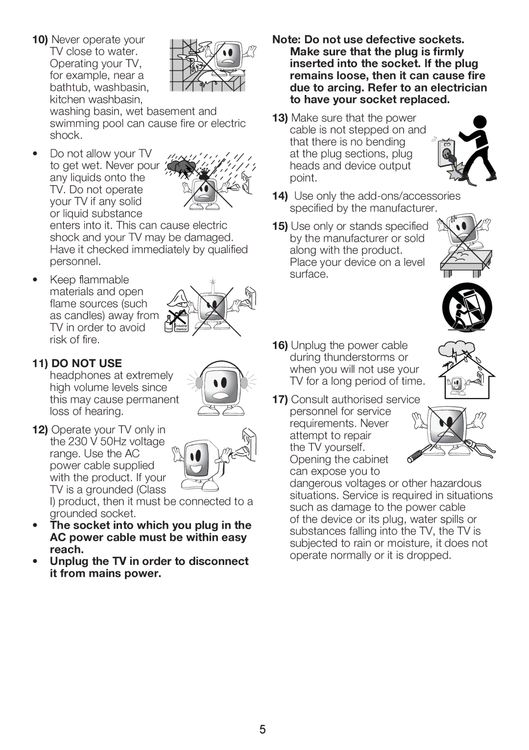 Beko 26WLZ530HID operating instructions Product, then it must be connected to a grounded socket 