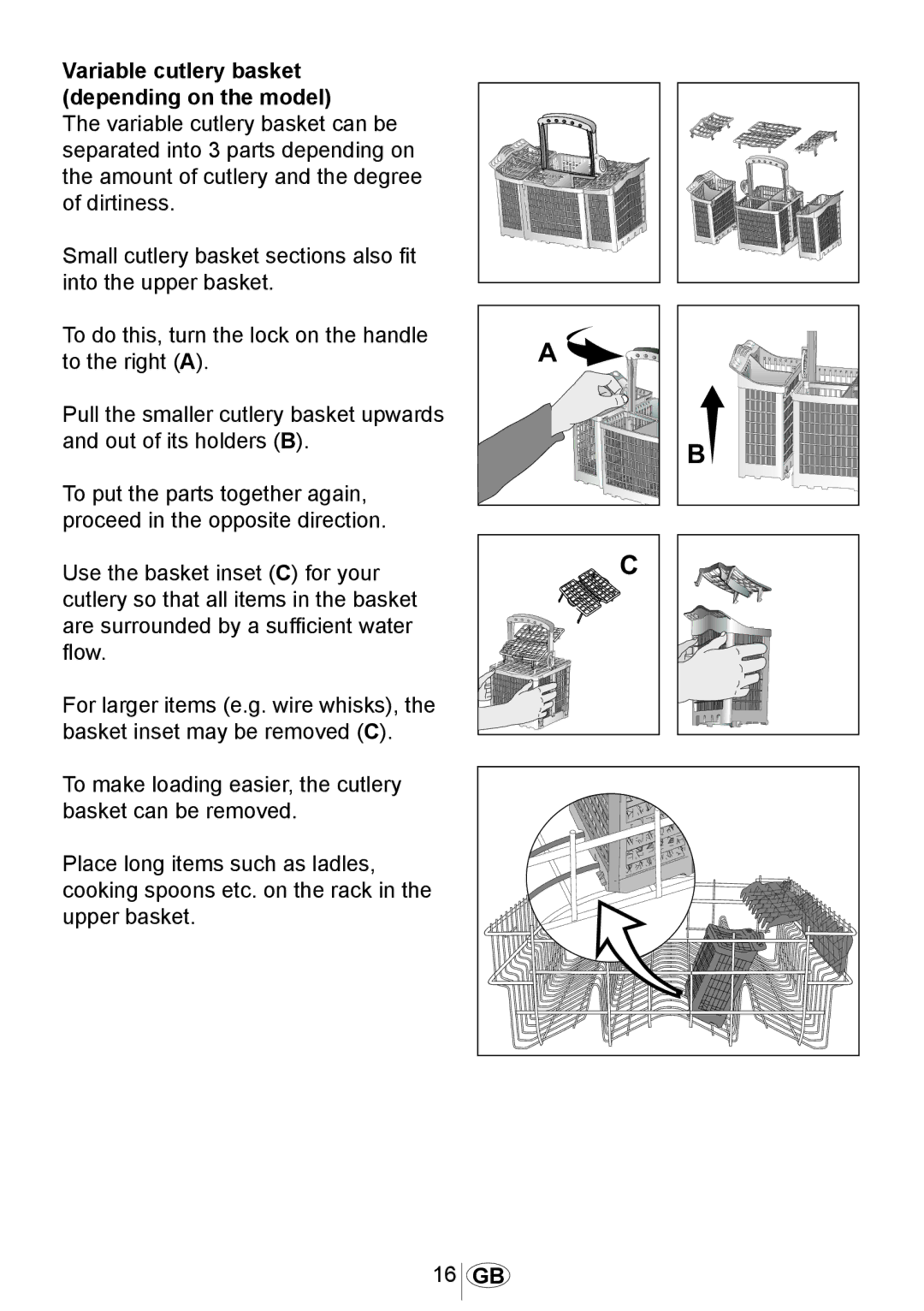 Beko 3905 MI instruction manual Variable cutlery basket depending on the model, 1030 