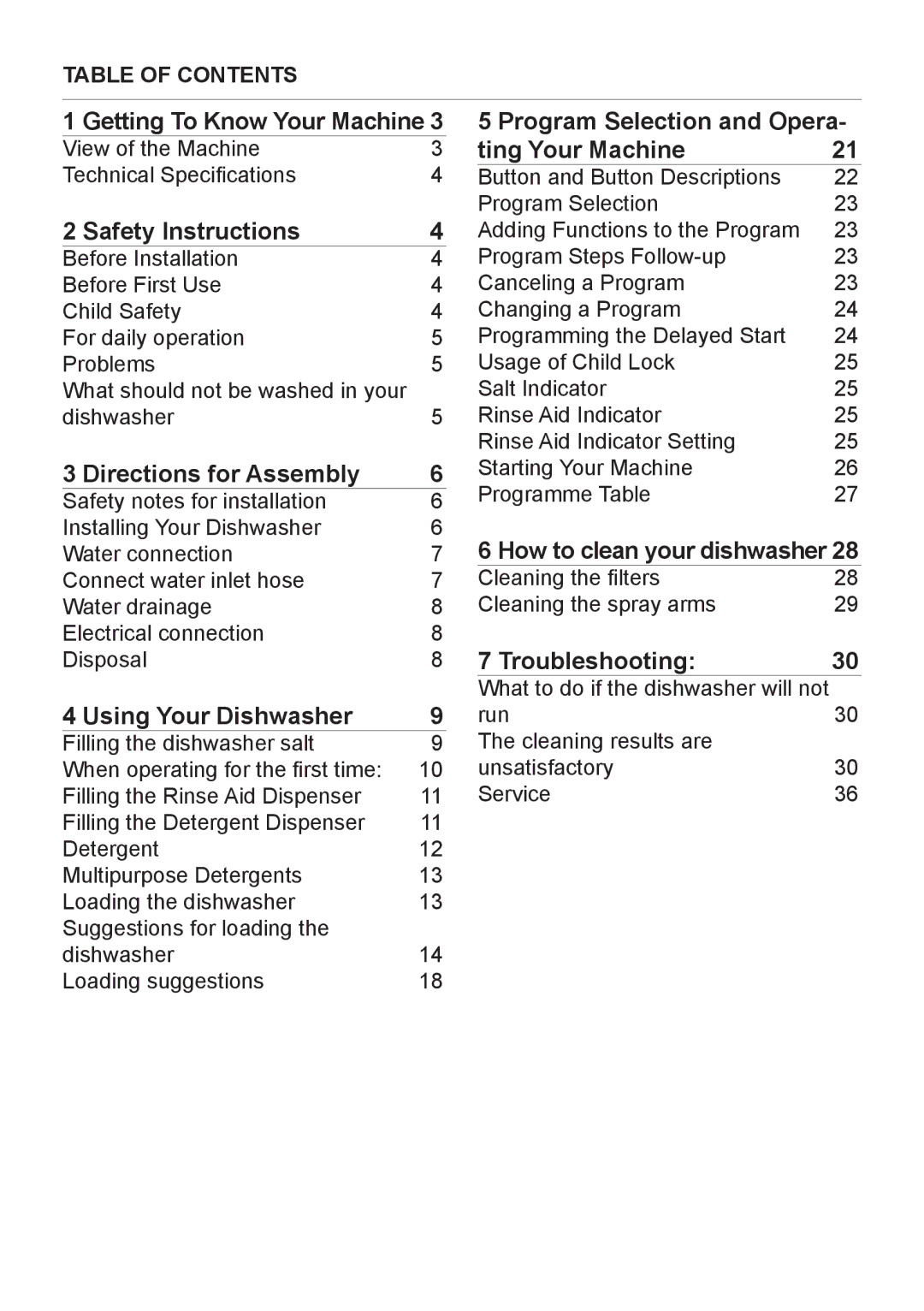 Beko 3905 MI instruction manual Getting To Know Your Machine, How to clean your dishwasher 