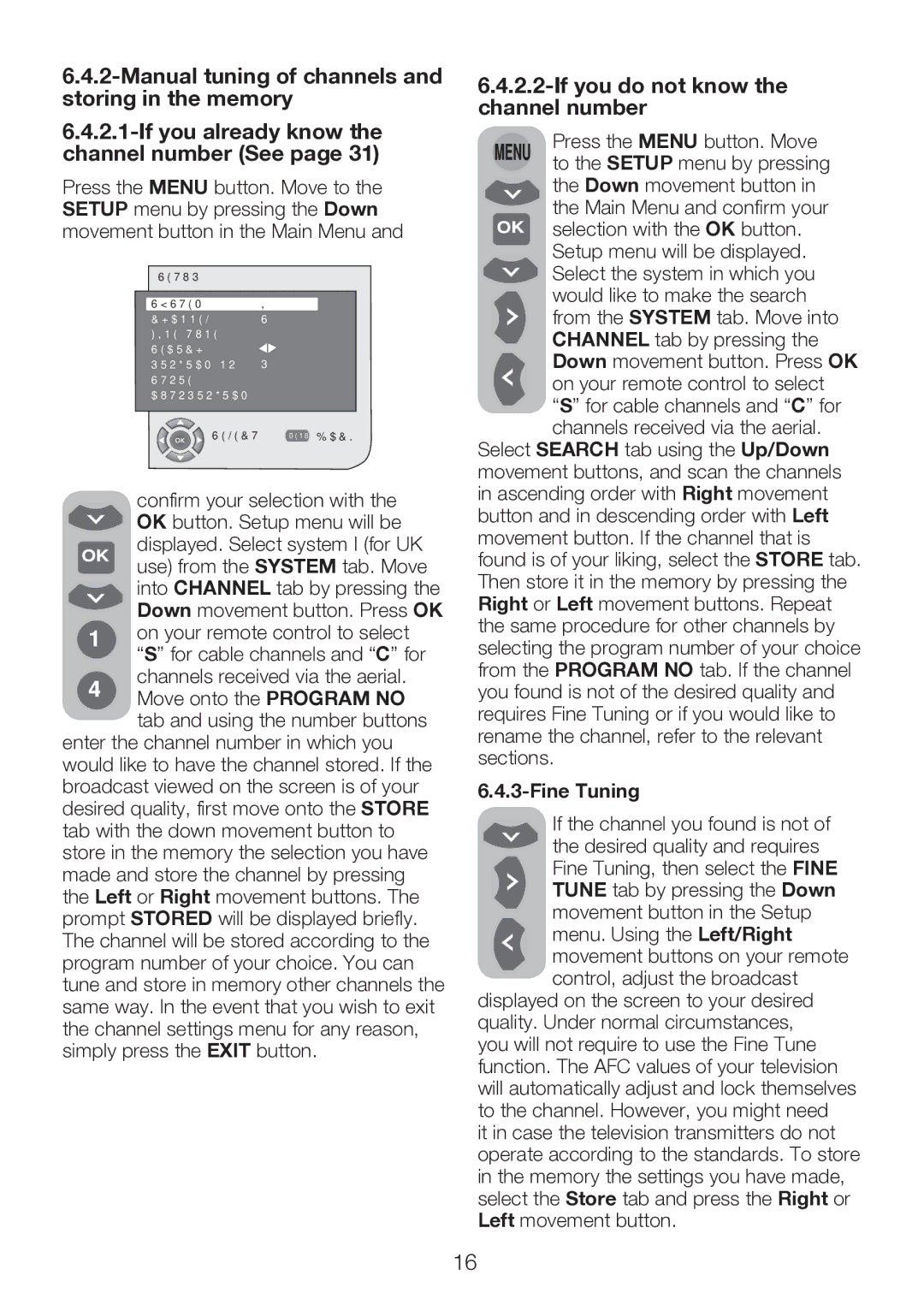 Beko 40WLU530HID operating instructions If you do not know the channel number, Confirm your selection with 