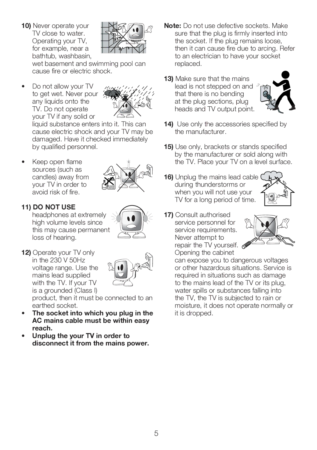 Beko 40WLU530HID operating instructions Never operate your 