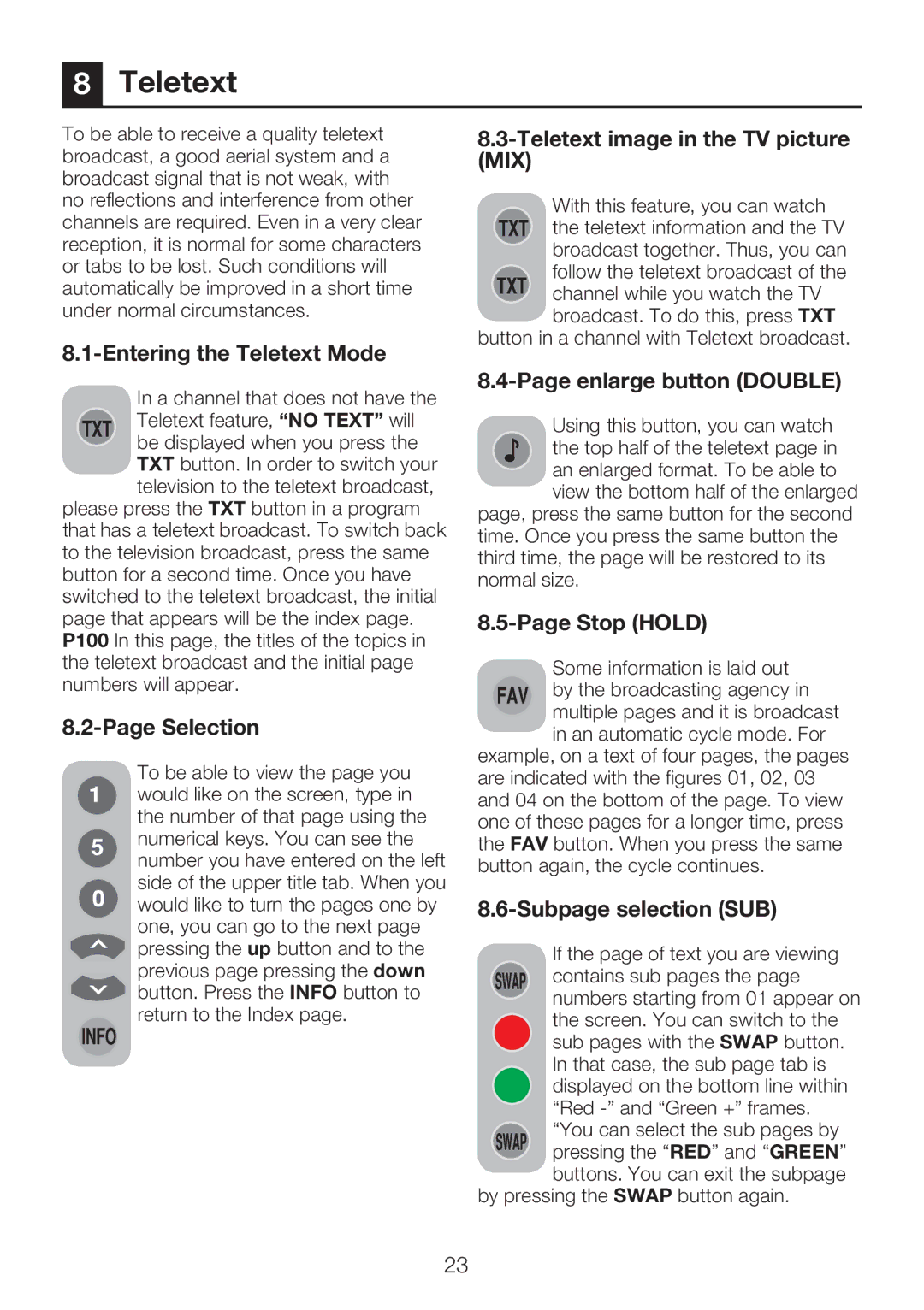 Beko 40WLU550FHID manual Teletext 