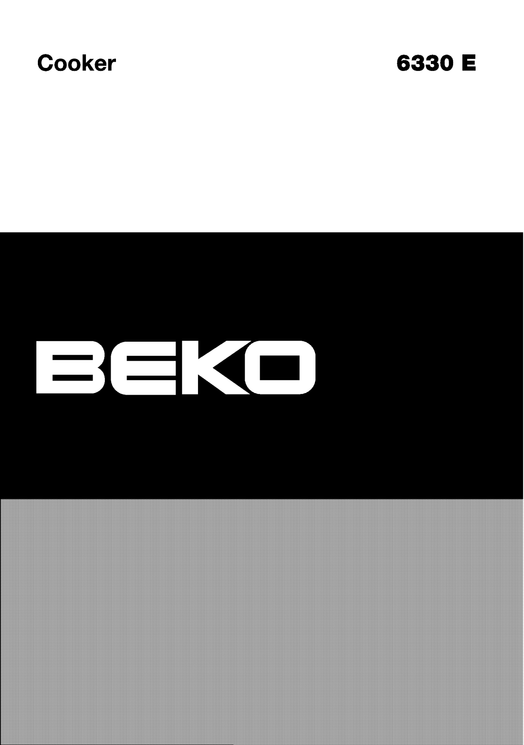 Beko 6330 E manual 