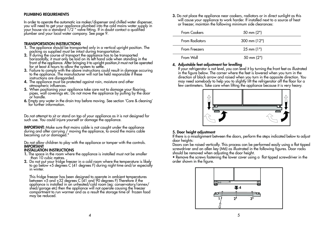 Beko AP930 manual Plumbing Requirements 