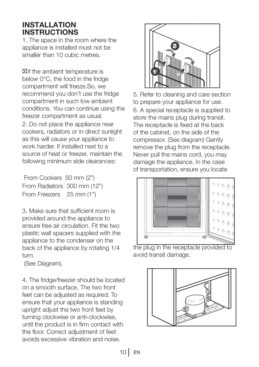 Beko BC502 manual Installation Instructions 