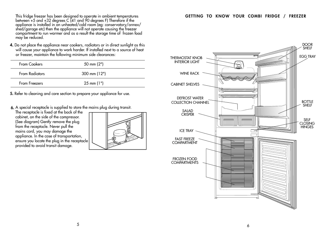 Beko BC50F manual Getting to Know Your Combi Fridge / Freezer 