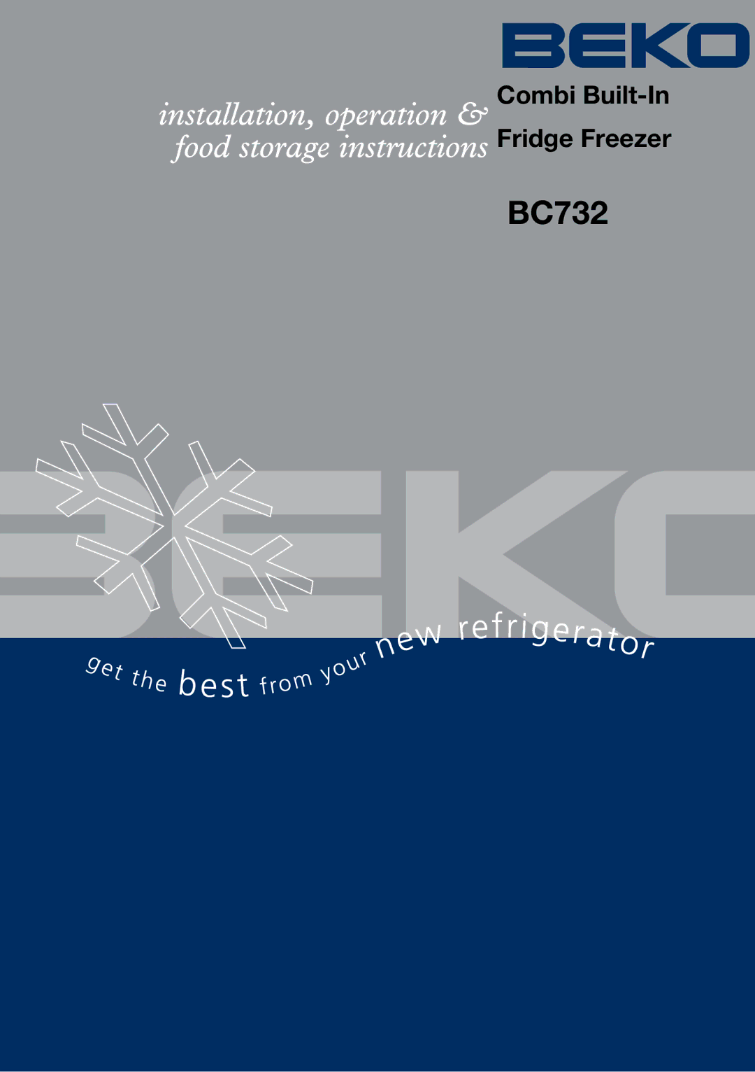 Beko BC732 manual 