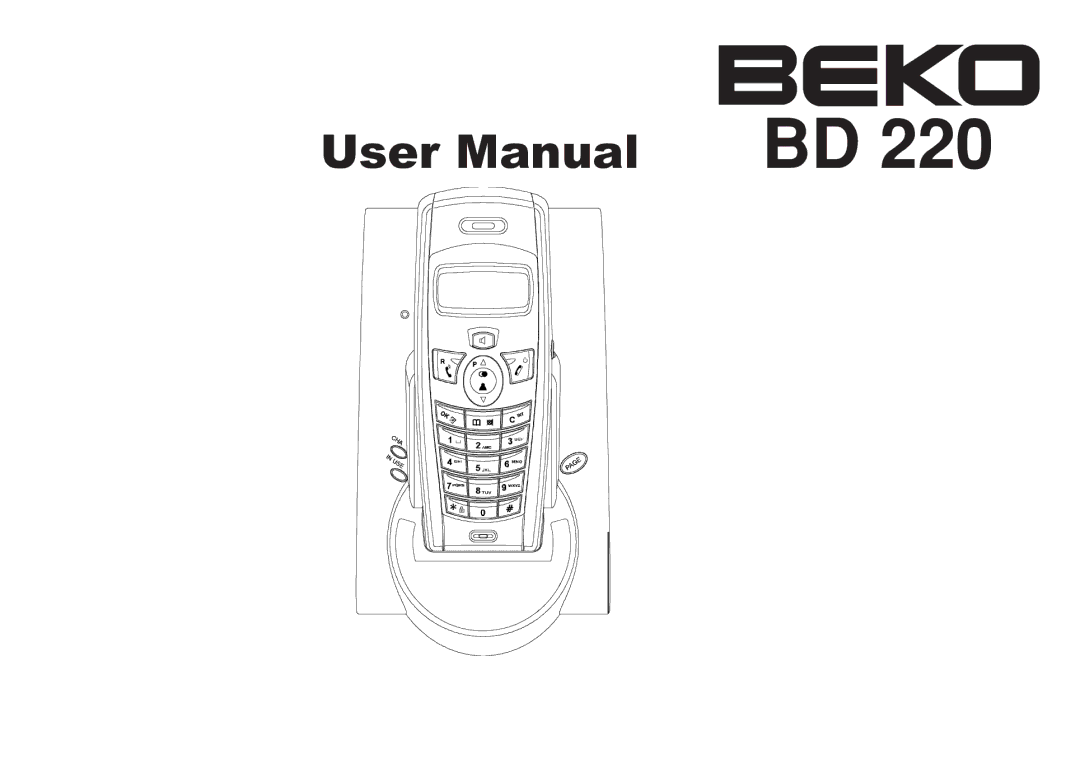 Beko BD 220 user manual 