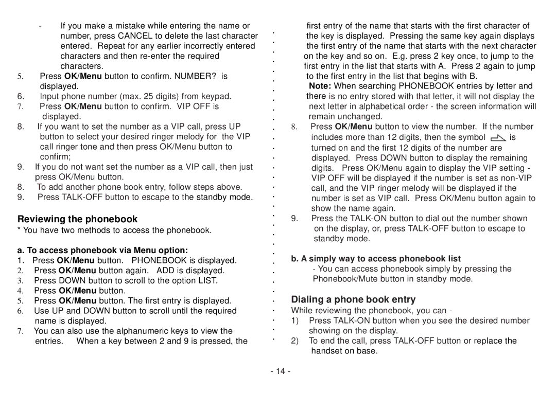 Beko BD 220 user manual Reviewing the phonebook, Dialing a phone book entry, To access phonebook via Menu option 