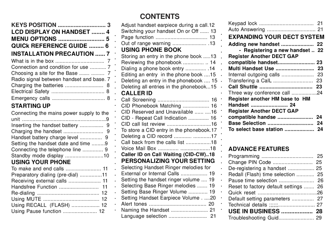 Beko BD 220 user manual Contents 