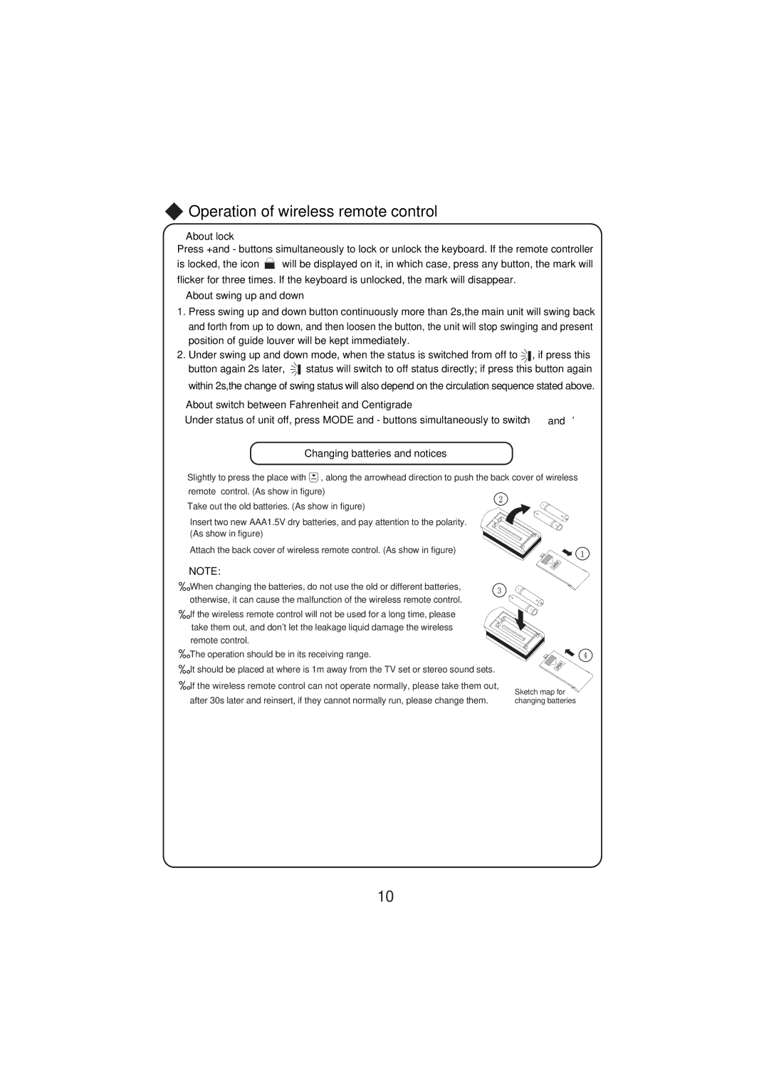 Beko BK 2600 and BK 3500 user manual About switch between Fahrenheit and Centigrade 