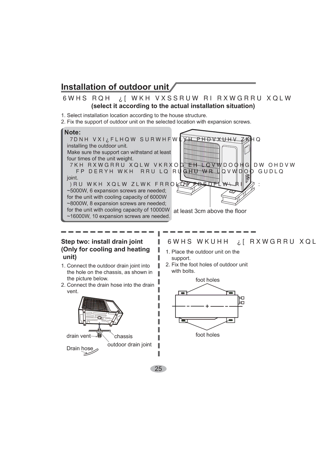 Beko BK 5200, BK 6300 Installation of outdoor unit, Select it according to the actual installation situation, Joint 