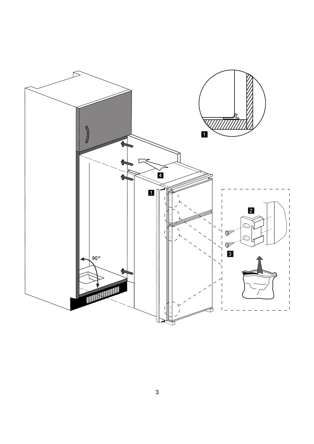 Beko BK 8182 manual 90 o 