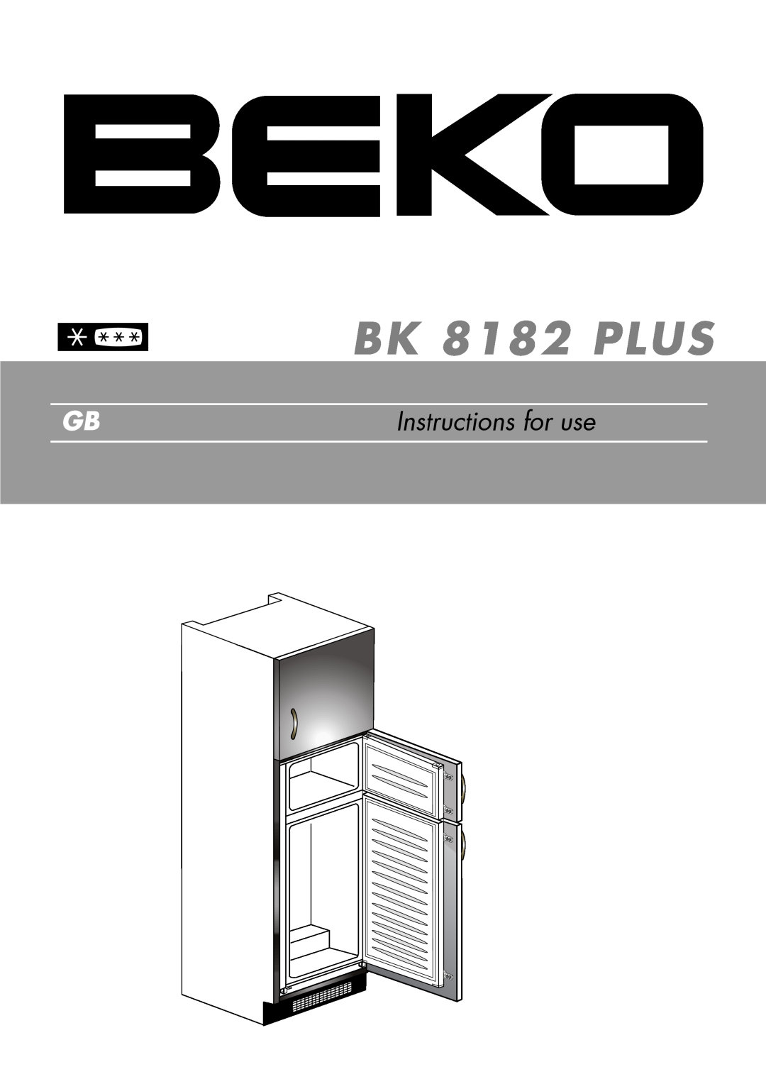 Beko manual Instructions for use, BK 8182 PLUS 
