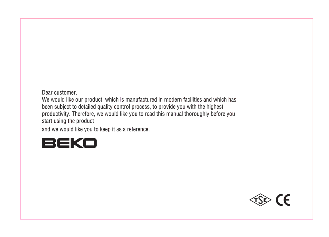 Beko BKK 2168 manual 