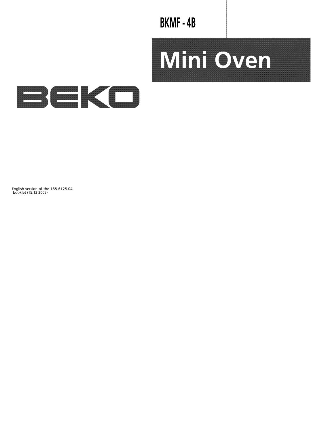 Beko BKMF-4B manual 