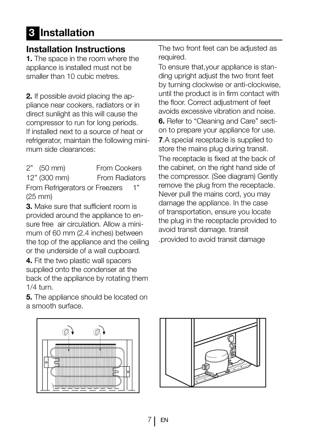 Beko BL 77 manual Installation Instructions 