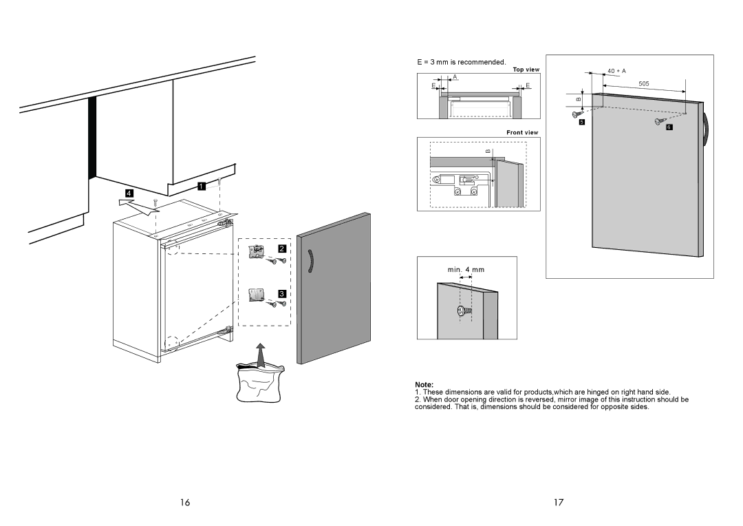 Beko BL20, BL21 manual = 3 mm is recommended 