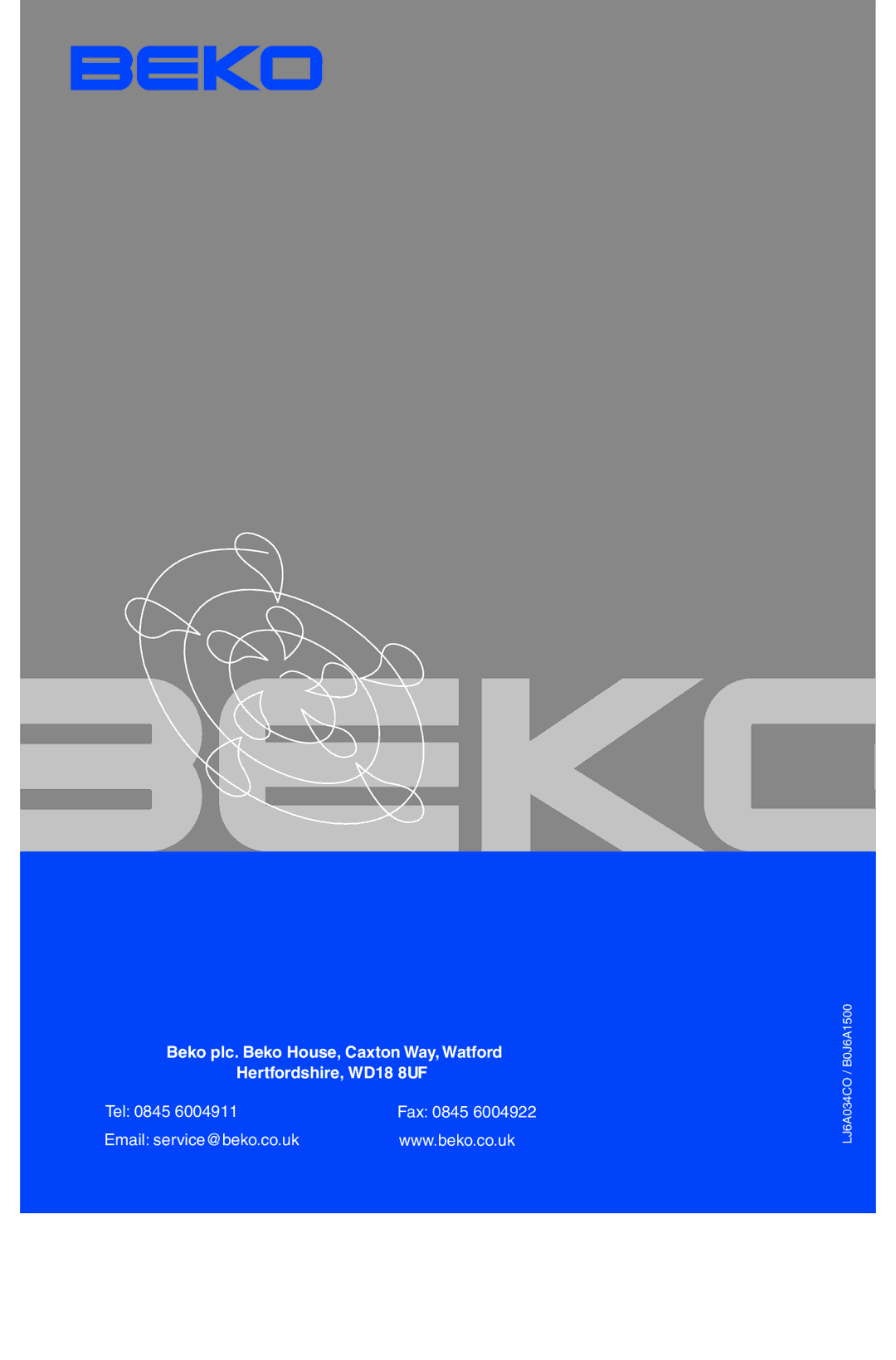 Beko BWD 6421 manual Tel 0845 