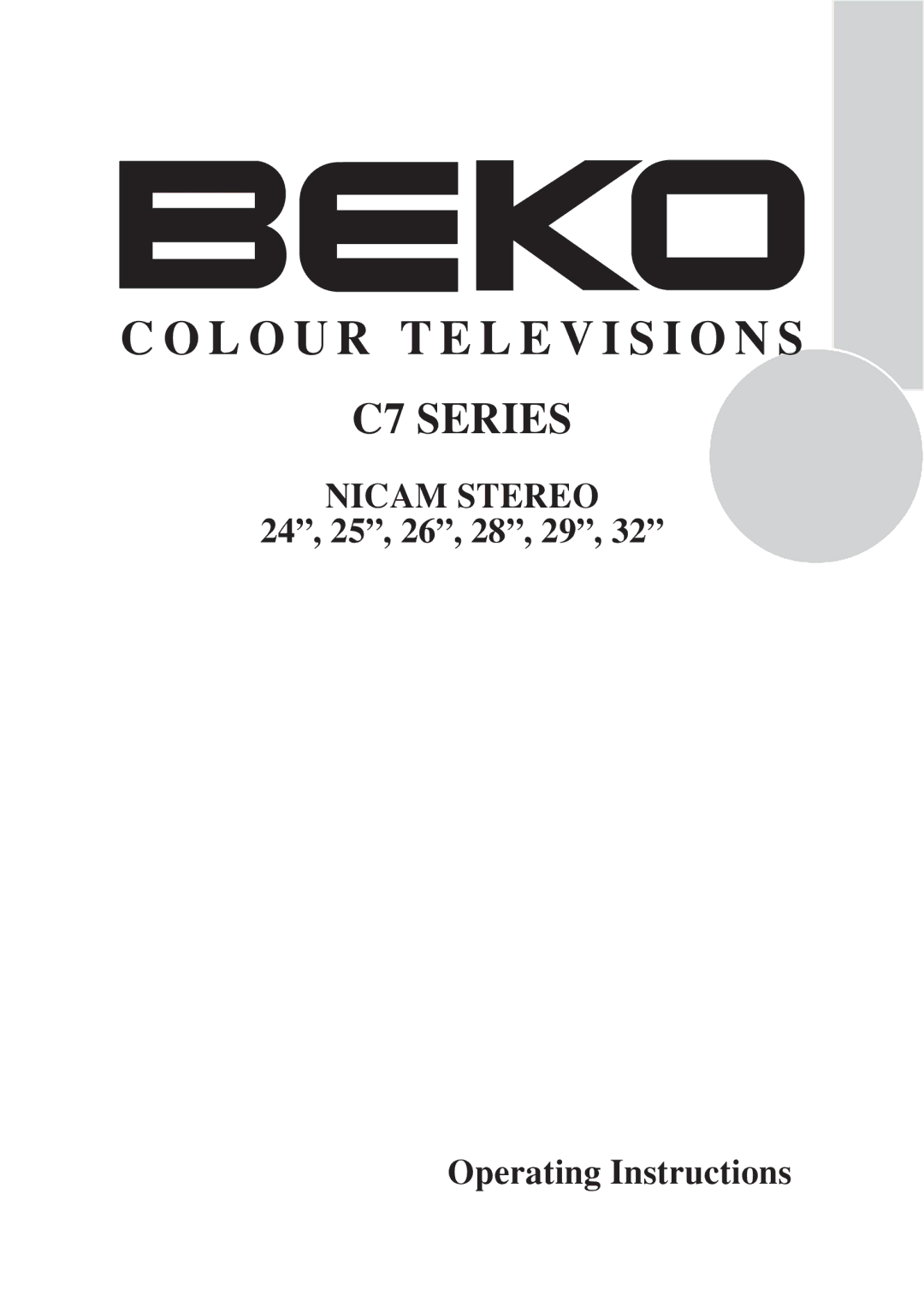 Beko C7 manual L O U R T E L E V I S I O N S 