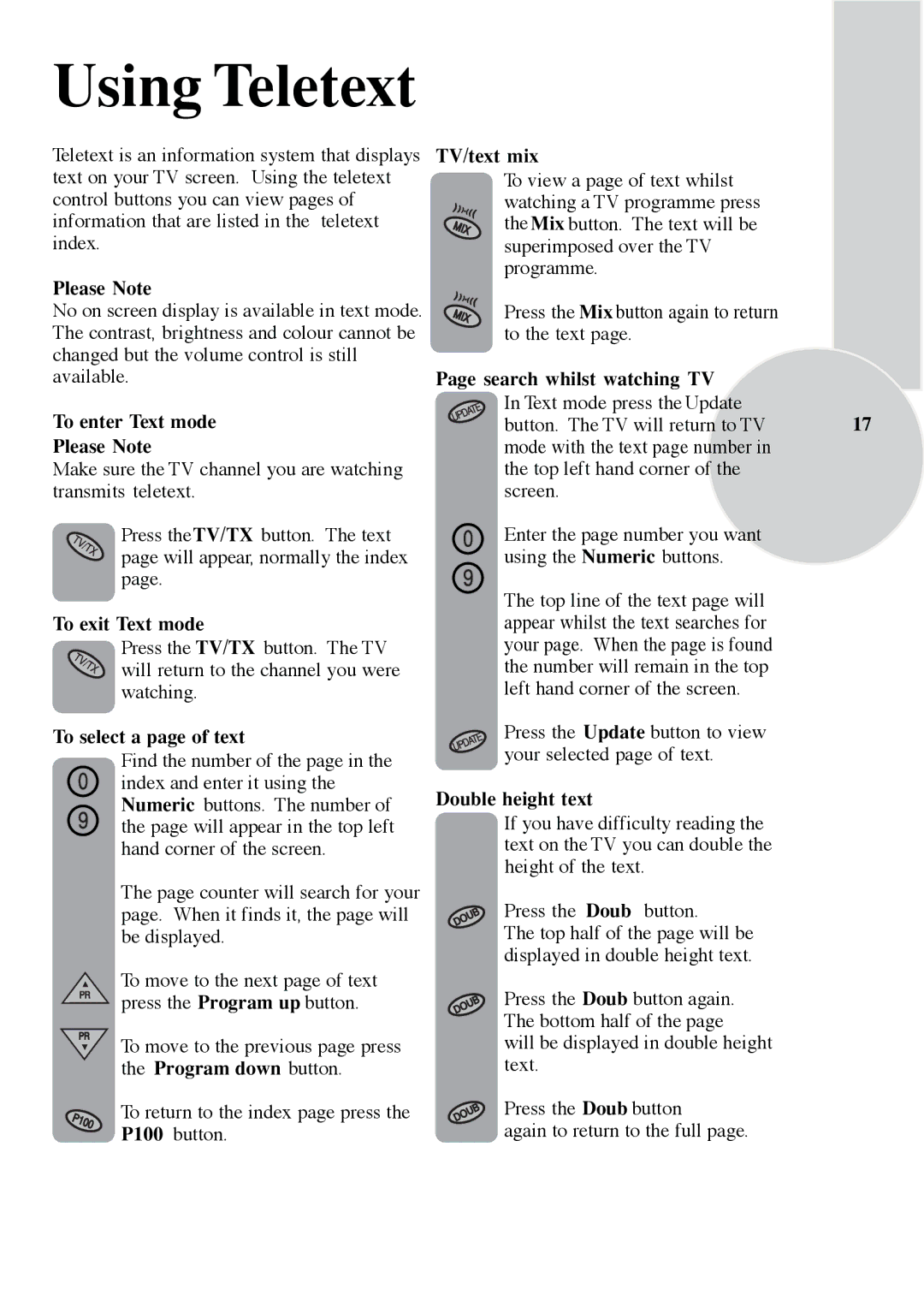 Beko C7 manual Using Teletext 