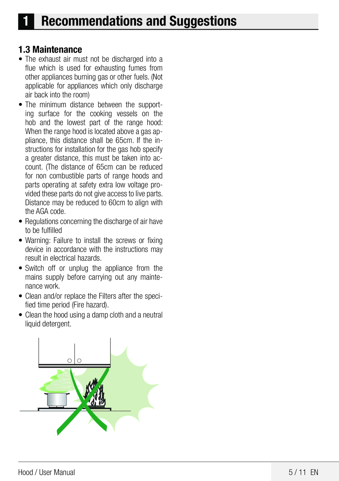 Beko CCB 7140 XA user manual Maintenance 