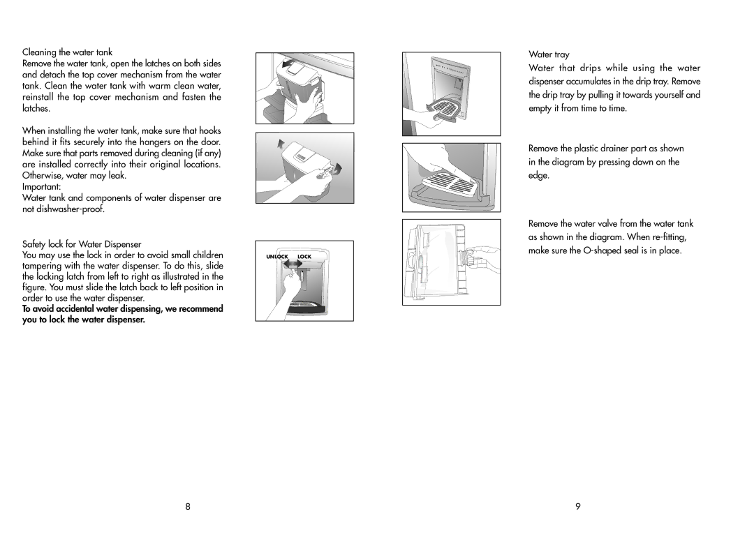 Beko CDA 653 F manual Unlock Lock 