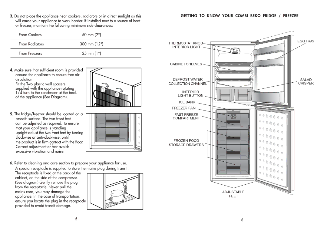 Beko CDA543F manual Getting to Know Your Combi Beko Fridge / Freezer 