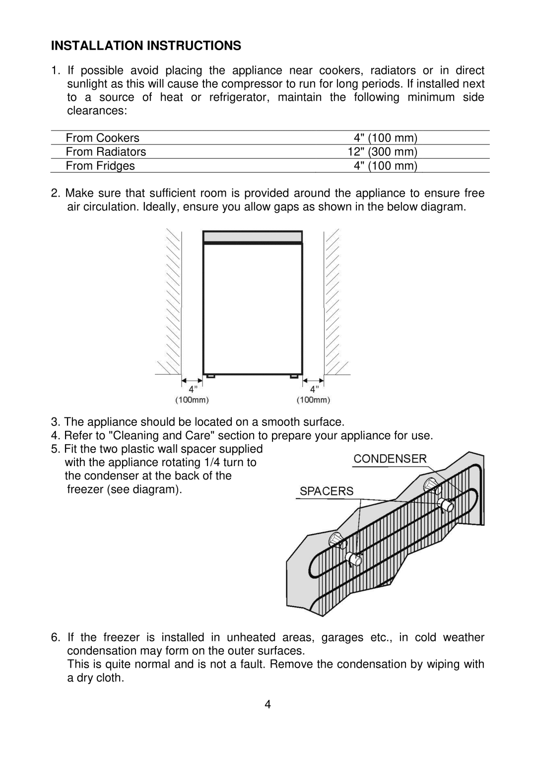 Beko CF374W manual Installation Instructions 