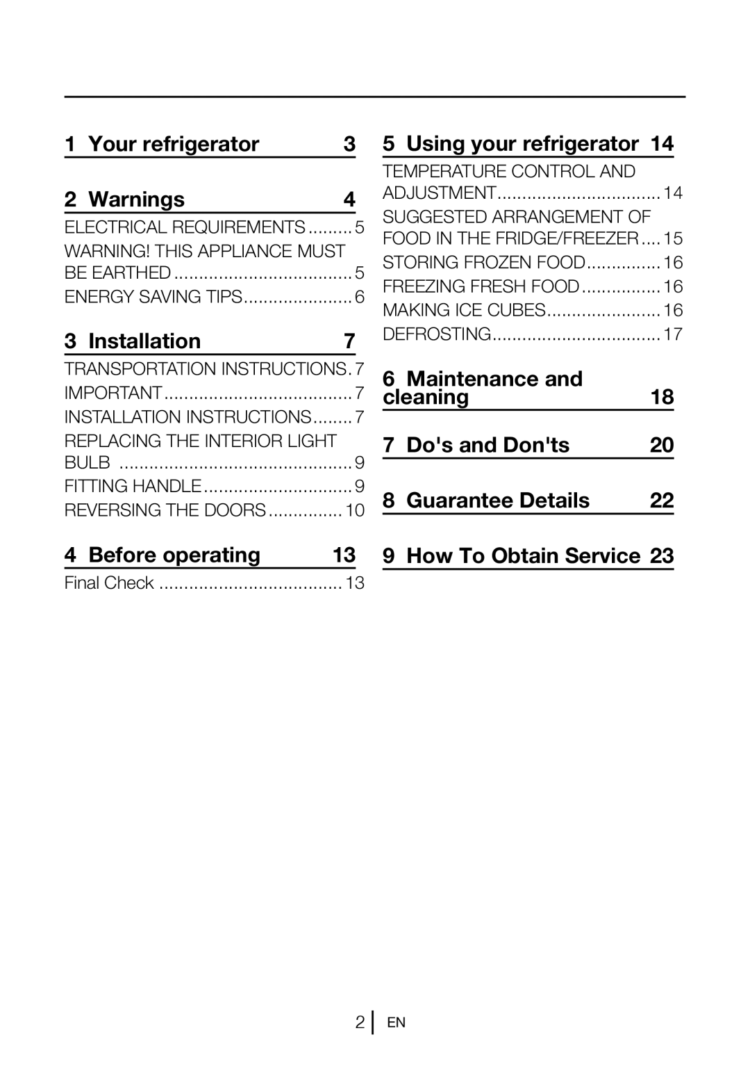 Beko COOL53FW, CF5533APB, CF5533APS, CF5533APW manual Your refrigerator 