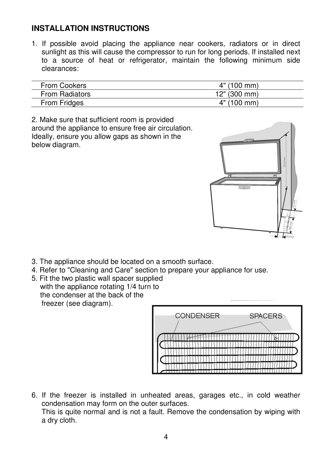 Beko CF625W manual Installation Instructions 