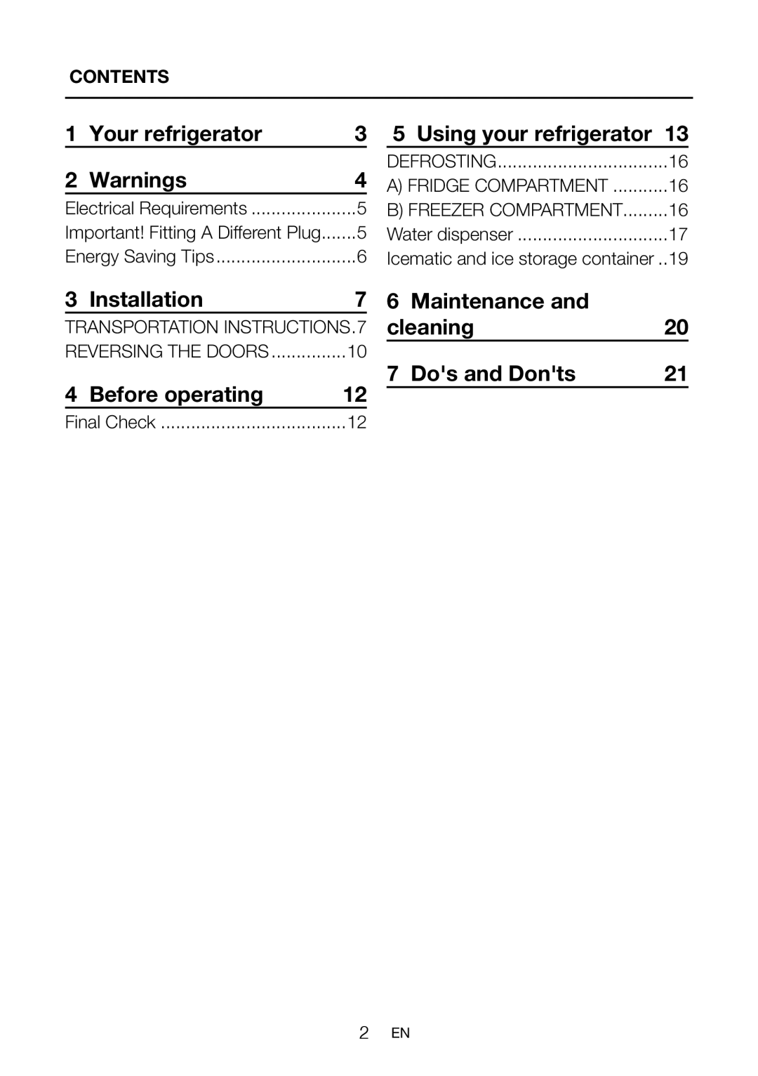 Beko CFD 7914 manual Your refrigerator, Using your refrigerator, Installation, Before operating 