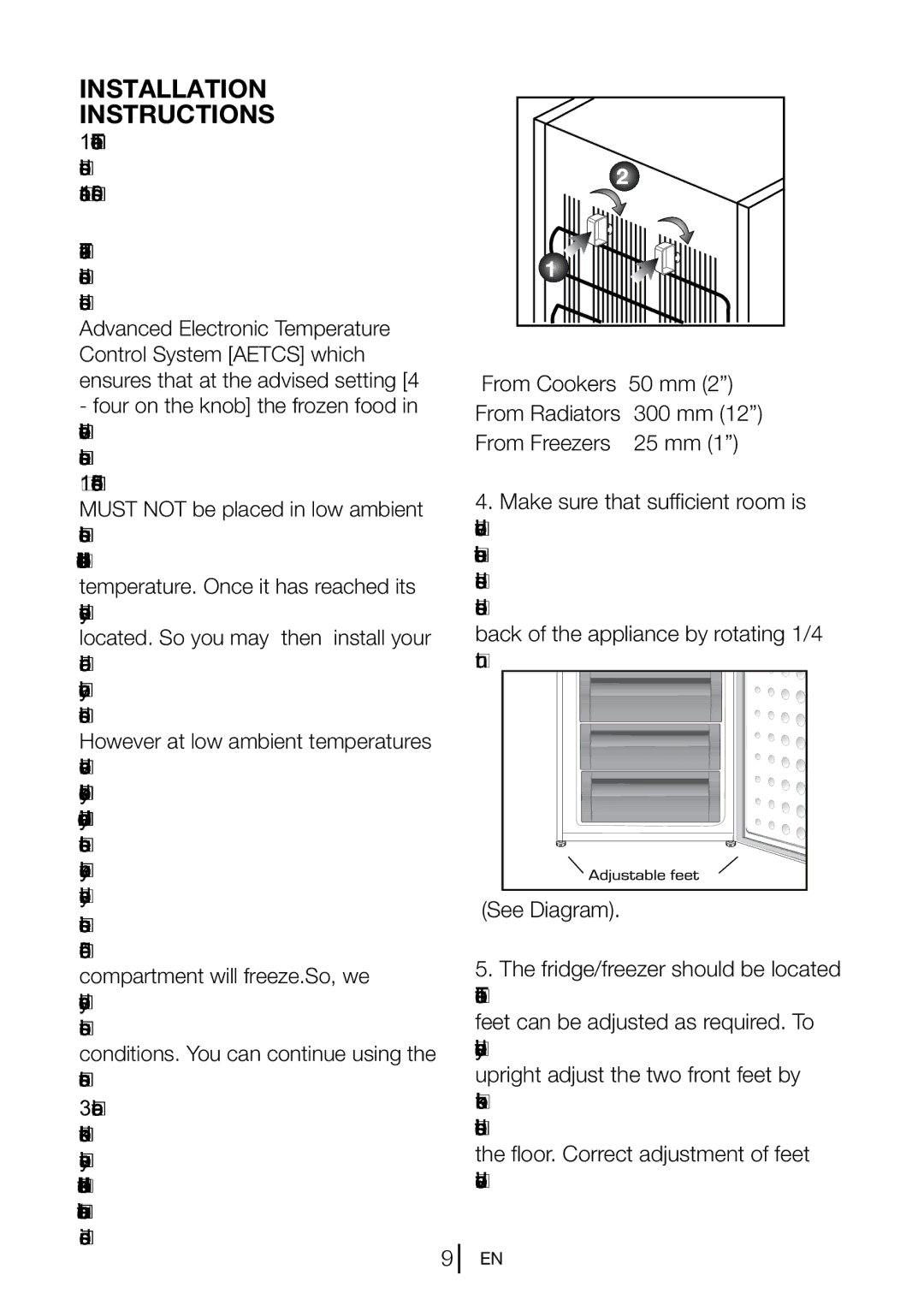 Beko CFD6914APB, CFD6814APW, CFD6914APS manual Installation Instructions 