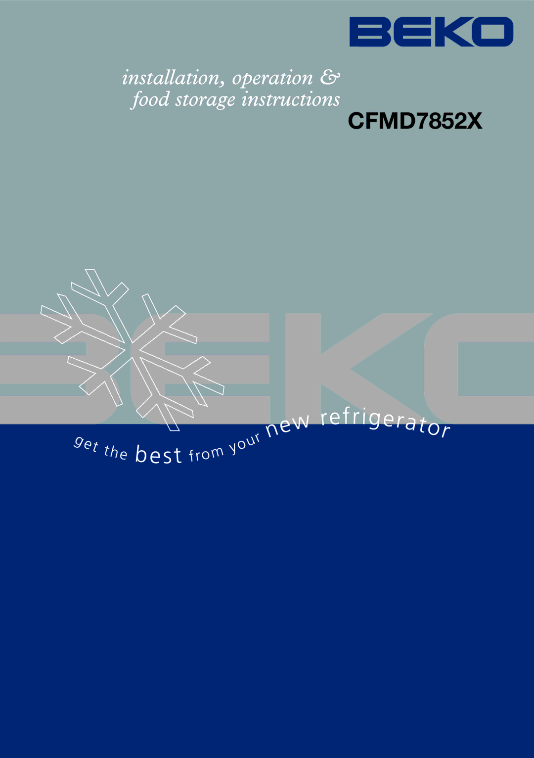 Beko CFMD7852X manual 