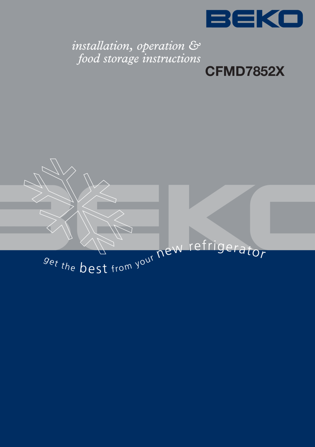 Beko CFMD7852X manual 