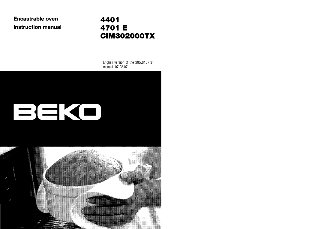 Beko 4701 E, CIM302000TX, 4401 manual 