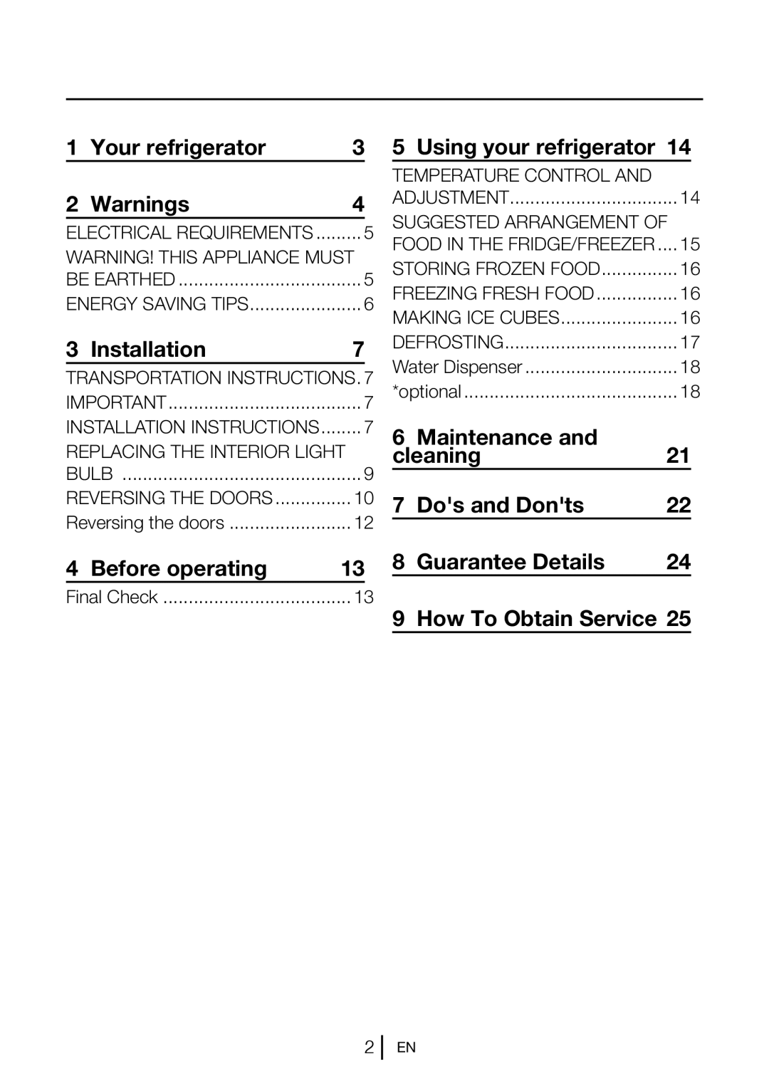 Beko COOL54FDS, COOL54FDW manual Your refrigerator 