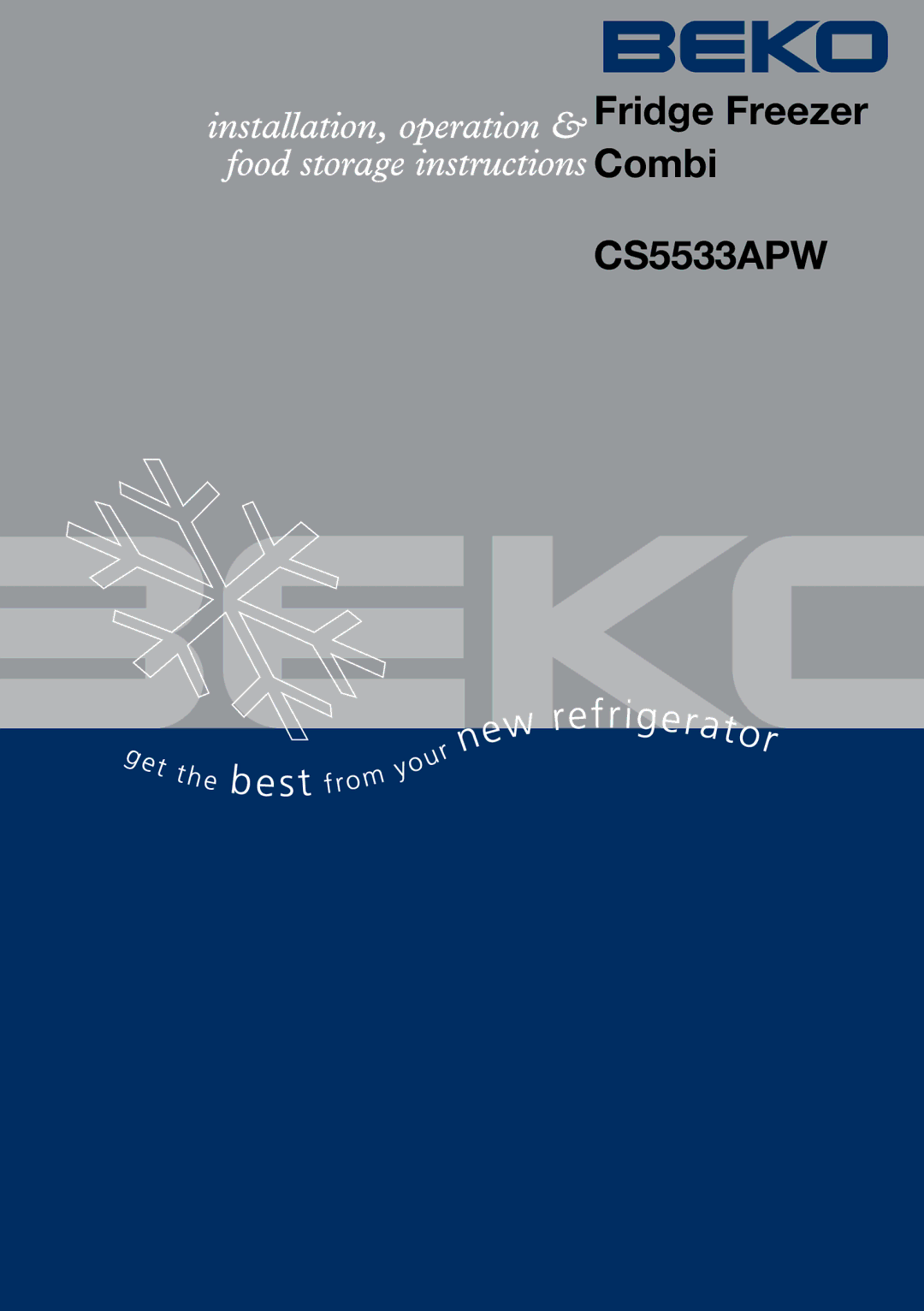 Beko CS5533APW manual 