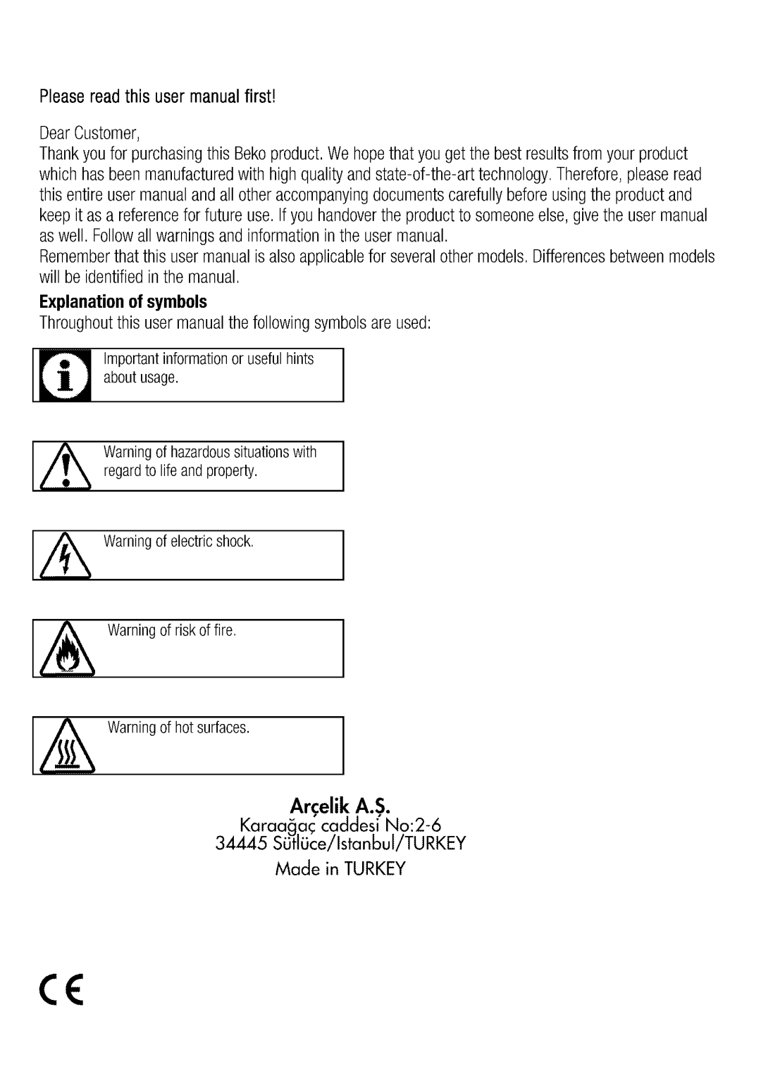 Beko CSM 89300 G manual 