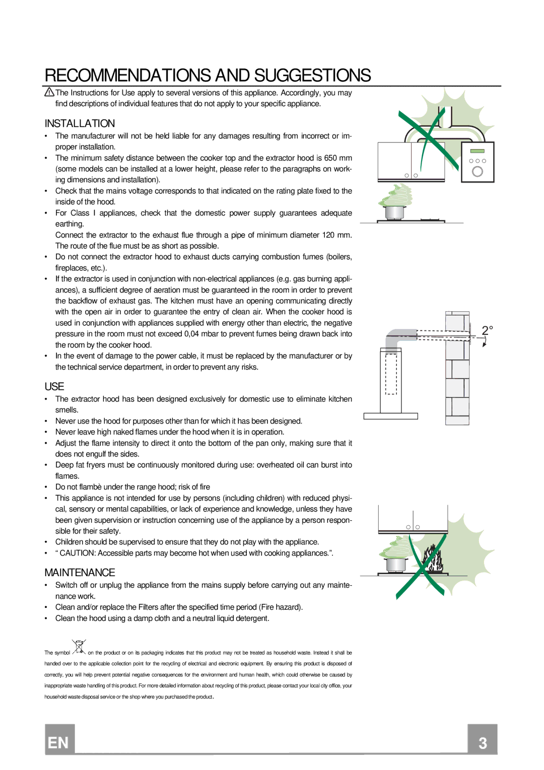 Beko CTb 9407, CTB 6407 manual Recommendations and Suggestions, Installation, Use, Maintenance 