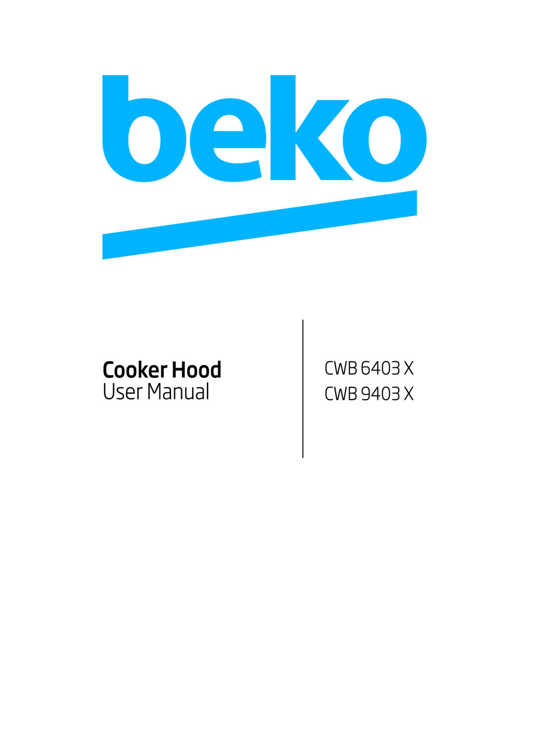 Beko CWB6403X, CWB9403X manual 