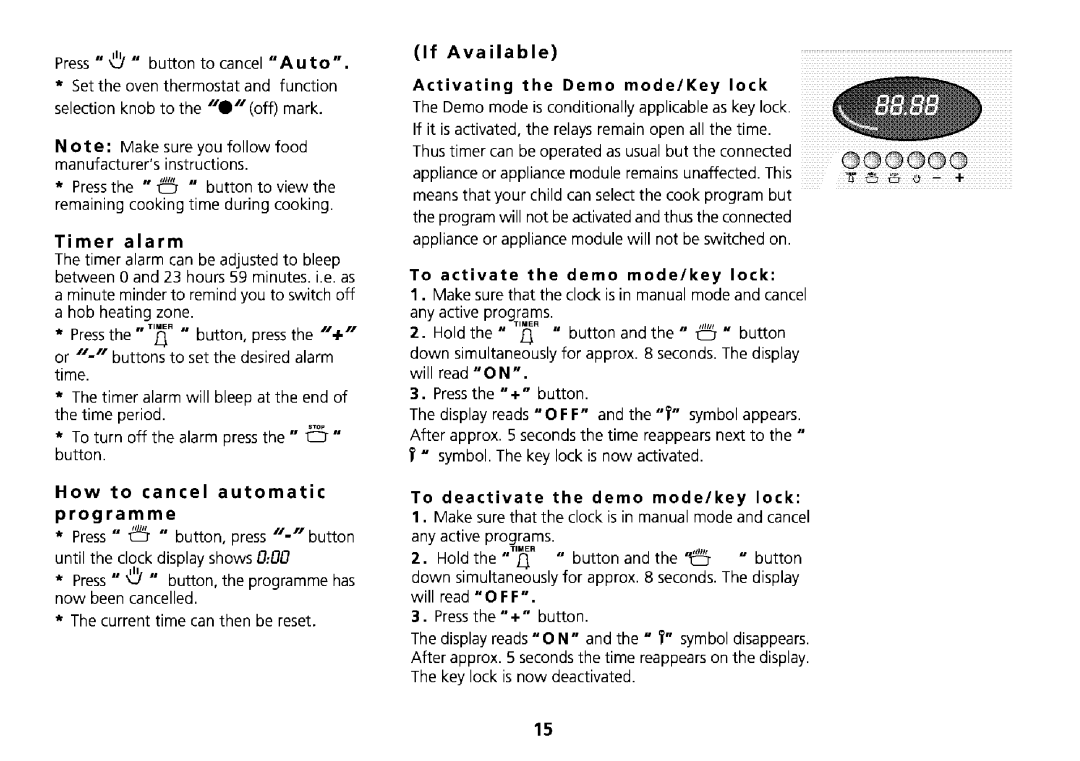 Beko D 6634 TS, D 6633 TS manual 