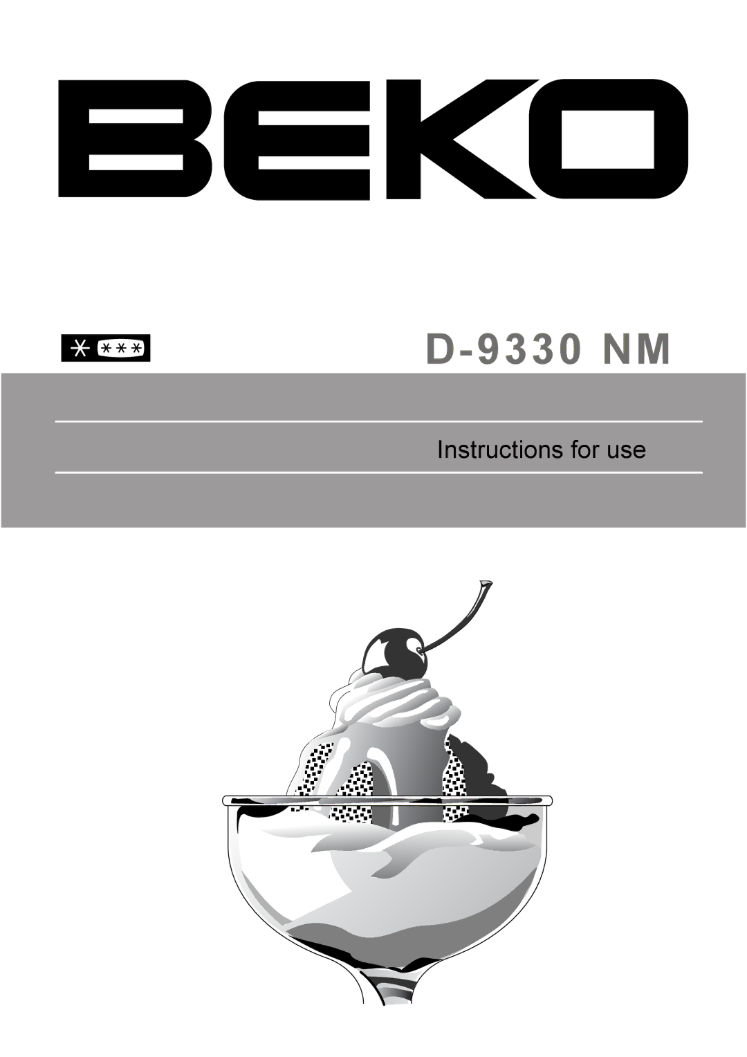 Beko D-9330 NM manual 