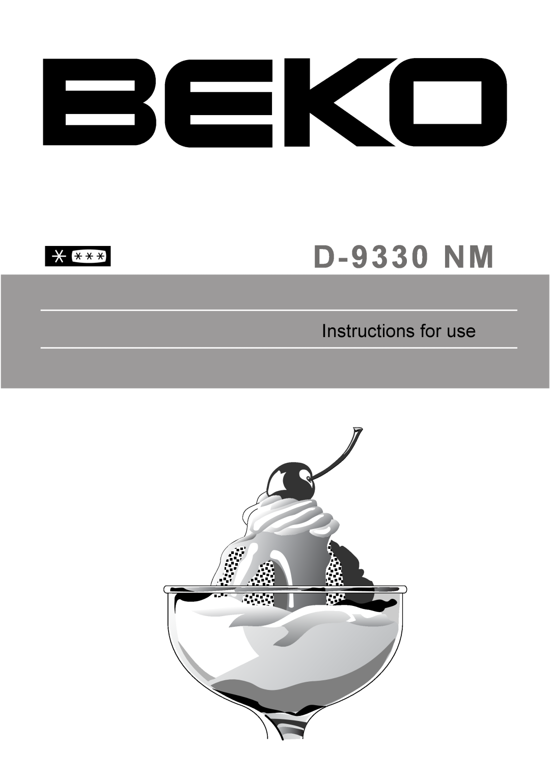 Beko D-9330 NM manual Instructions for use 