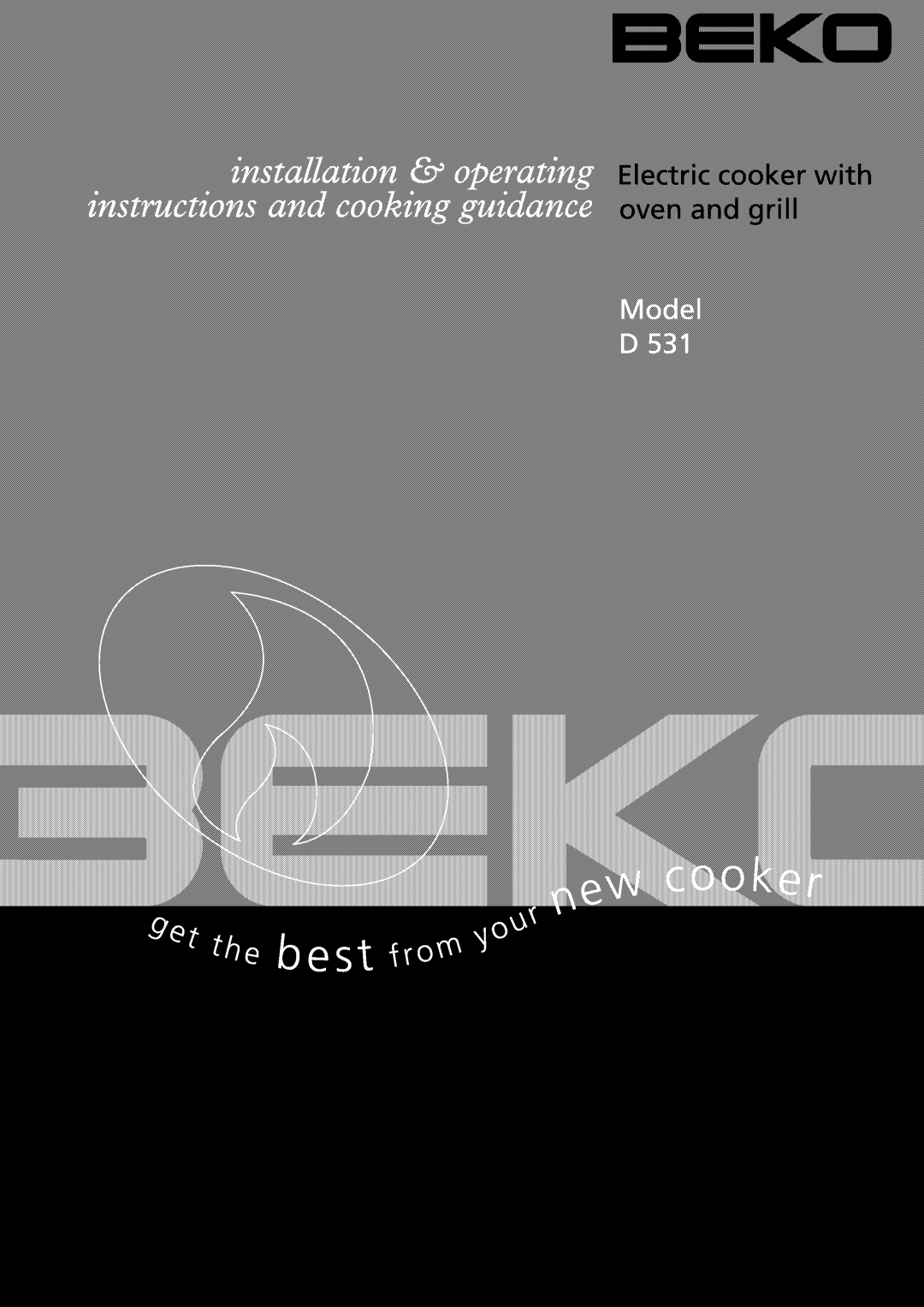 Beko D531 manual 