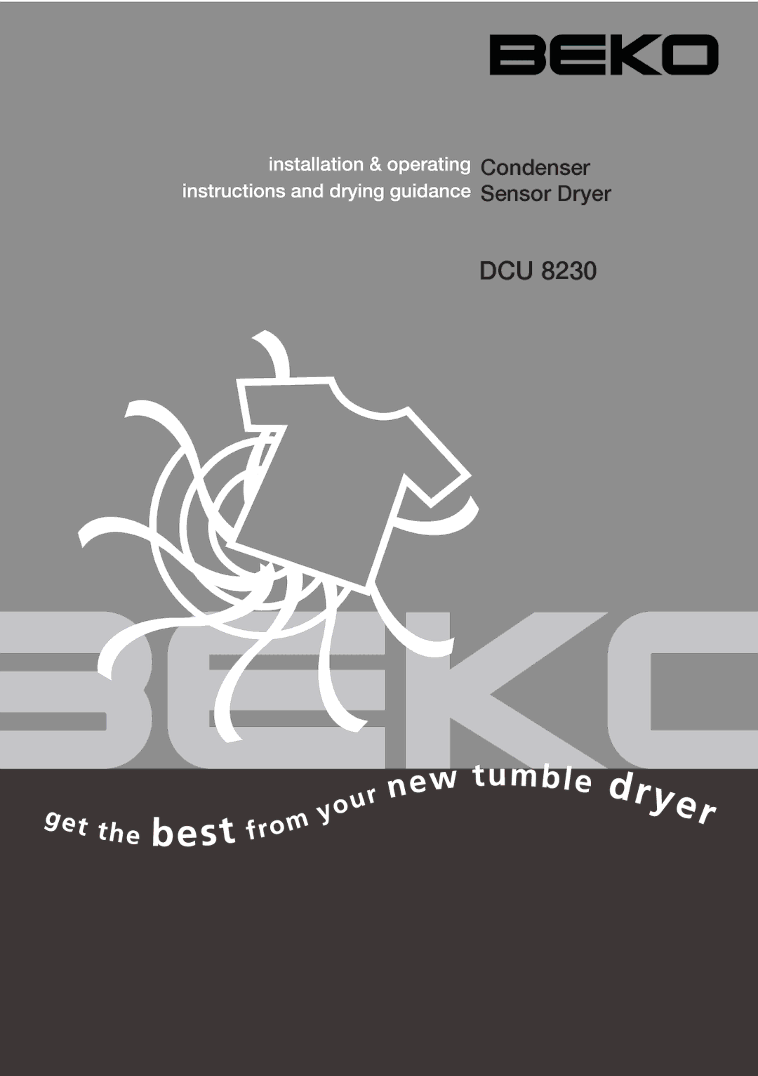 Beko DCU 8230 manual Dcu 