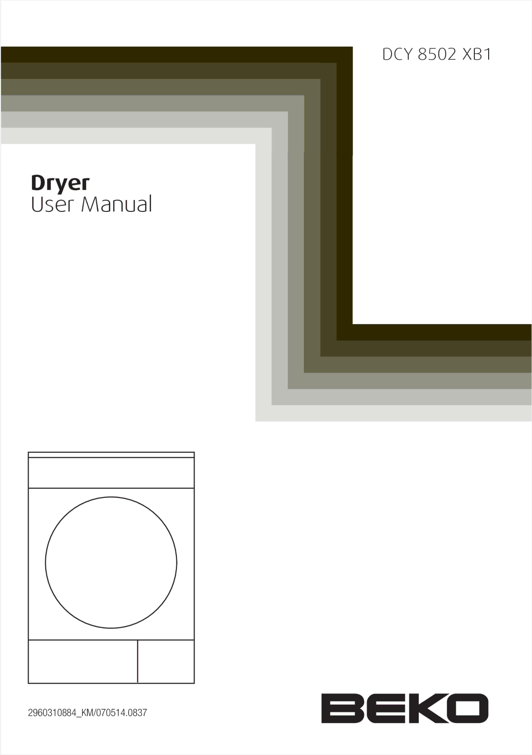 Beko DCY 8502 XB1 user manual Dryer 