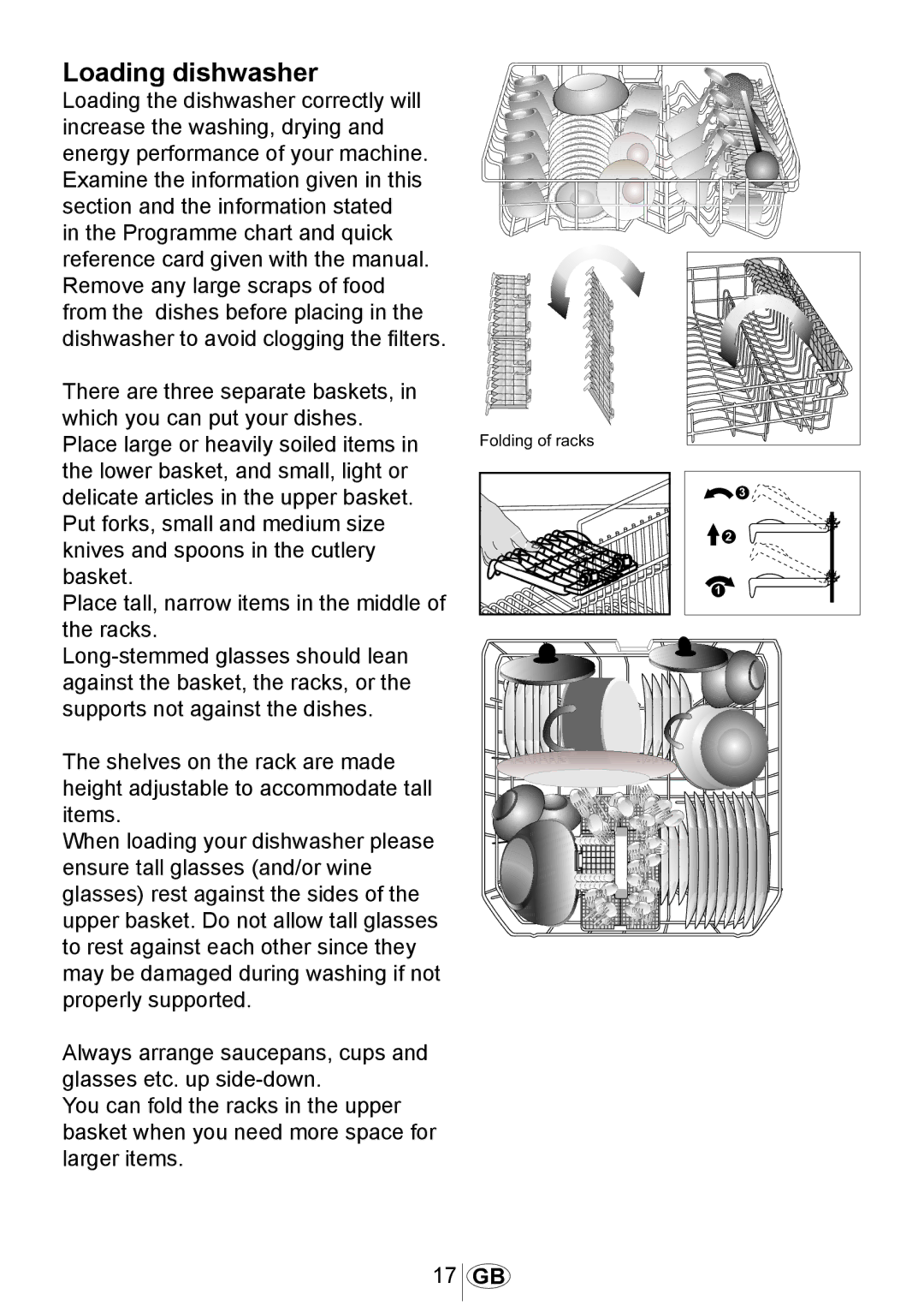 Beko DFN 1000 X manual Loading dishwasher 